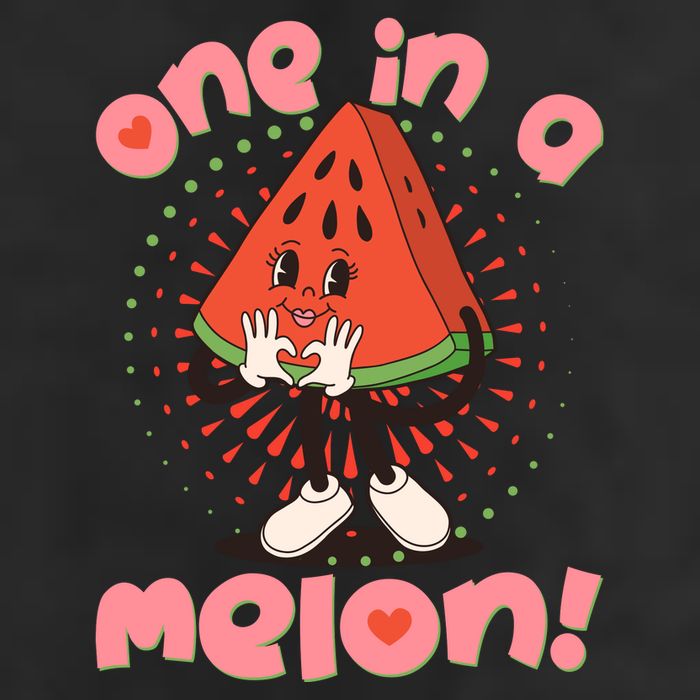 Cute Retro Cartoon Watermelon One In A Melon Golf Towel