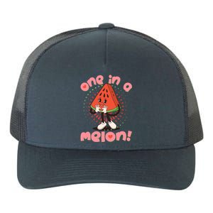 Cute Retro Cartoon Watermelon One In A Melon Yupoong Adult 5-Panel Trucker Hat