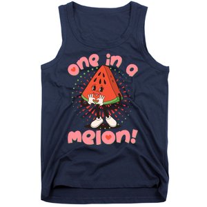 Cute Retro Cartoon Watermelon One In A Melon Tank Top