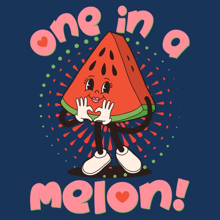 Cute Retro Cartoon Watermelon One In A Melon Infant Baby Jersey Bodysuit