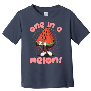 Cute Retro Cartoon Watermelon One In A Melon Toddler T-Shirt