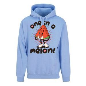 Cute Retro Cartoon Watermelon One In A Melon Unisex Surf Hoodie