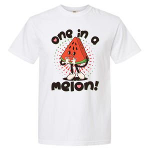 Cute Retro Cartoon Watermelon One In A Melon Garment-Dyed Heavyweight T-Shirt