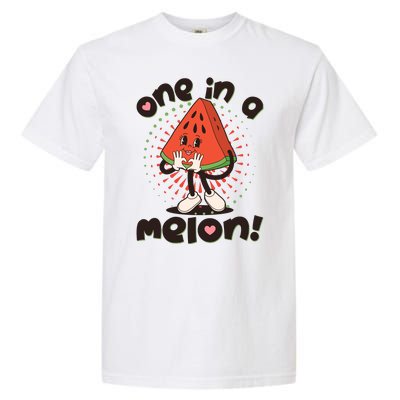 Cute Retro Cartoon Watermelon One In A Melon Garment-Dyed Heavyweight T-Shirt