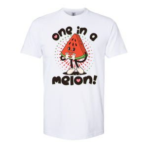 Cute Retro Cartoon Watermelon One In A Melon Softstyle CVC T-Shirt