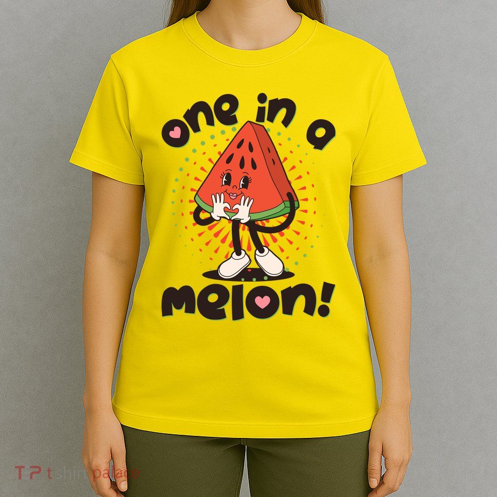 Cute Retro Cartoon Watermelon One In A Melon T-Shirt