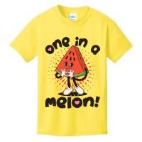 Cute Retro Cartoon Watermelon One In A Melon Kids T-Shirt