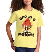 Cute Retro Cartoon Watermelon One In A Melon Kids T-Shirt