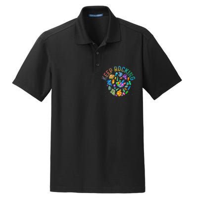 Colorful Rock Collector Earth Scientist Funny Geology Dry Zone Grid Polo