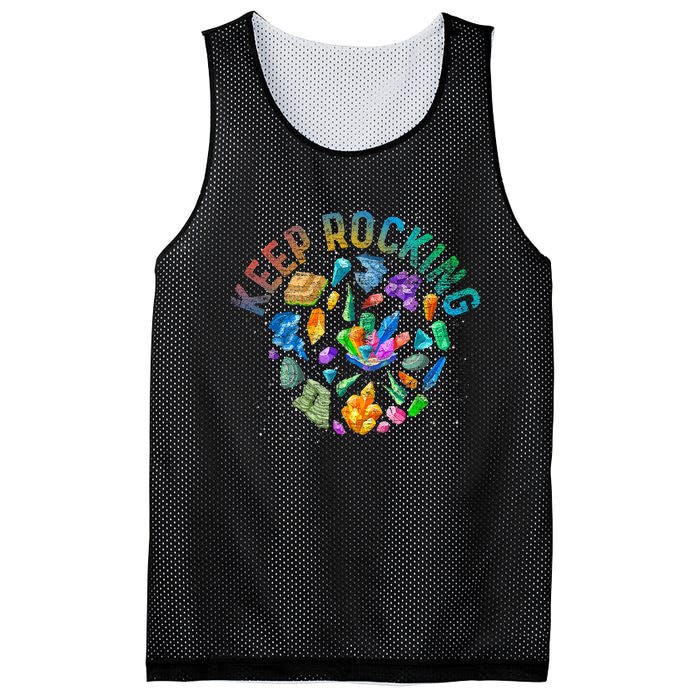 Colorful Rock Collector Earth Scientist Funny Geology Mesh Reversible Basketball Jersey Tank