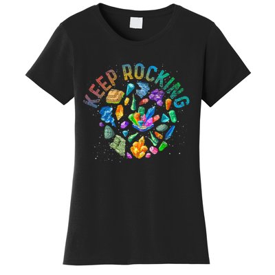 Colorful Rock Collector Earth Scientist Funny Geology Women's T-Shirt