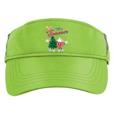 Cute Retro Cartoon Christmas Tis The Season Adult Drive Performance Visor