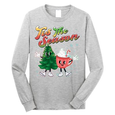 Cute Retro Cartoon Christmas Tis The Season Long Sleeve Shirt