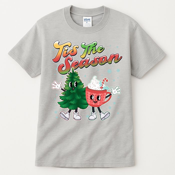 Cute Retro Cartoon Christmas Tis The Season Tall T-Shirt