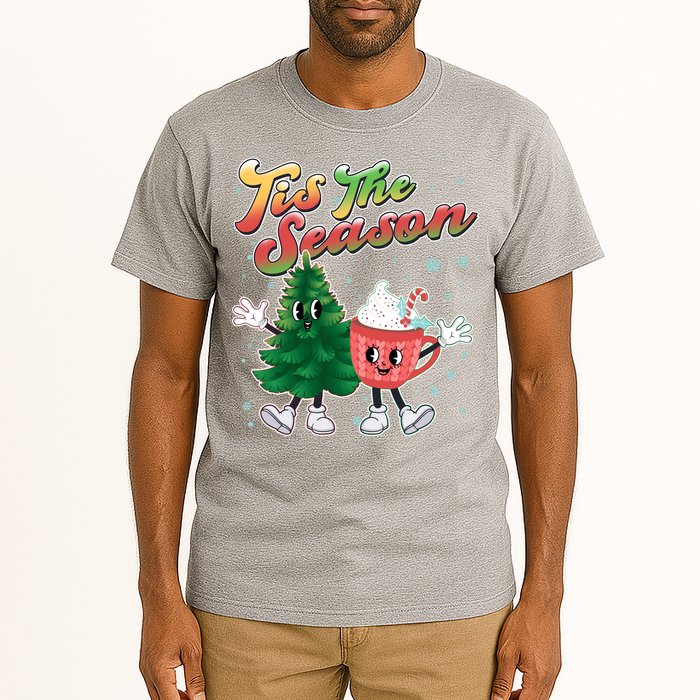 Cute Retro Cartoon Christmas Tis The Season Tall T-Shirt