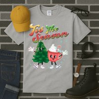 Cute Retro Cartoon Christmas Tis The Season Tall T-Shirt