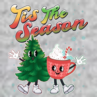 Cute Retro Cartoon Christmas Tis The Season Tall T-Shirt