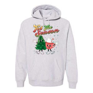 Cute Retro Cartoon Christmas Tis The Season Premium Hoodie