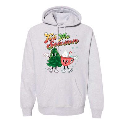 Cute Retro Cartoon Christmas Tis The Season Premium Hoodie