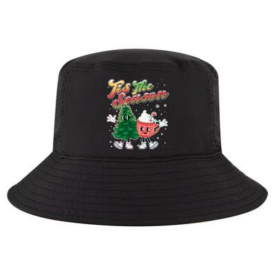 Cute Retro Cartoon Christmas Tis The Season Cool Comfort Performance Bucket Hat