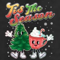 Cute Retro Cartoon Christmas Tis The Season Beanie