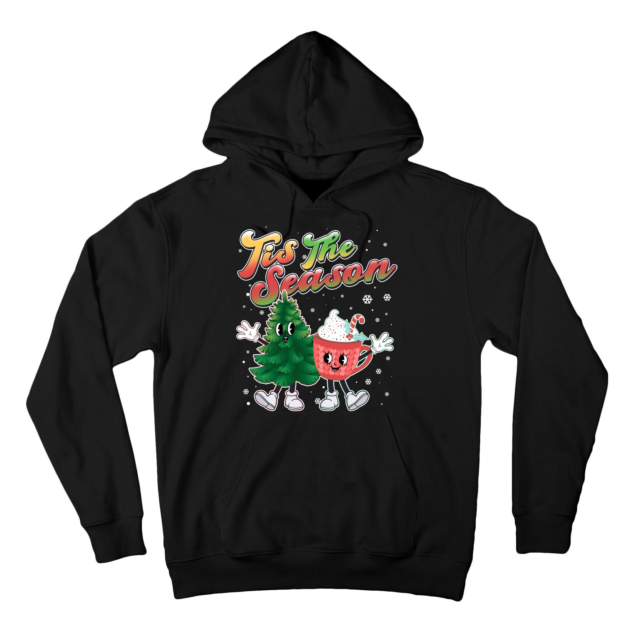 Cute Retro Cartoon Christmas Tis The Season Tall Hoodie