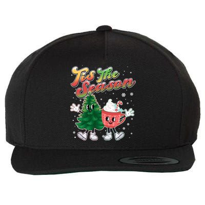 Cute Retro Cartoon Christmas Tis The Season Wool Snapback Cap