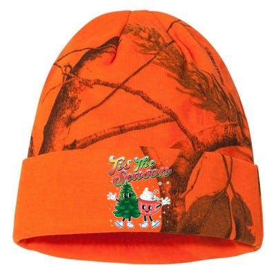 Cute Retro Cartoon Christmas Tis The Season Kati Licensed 12" Camo Beanie