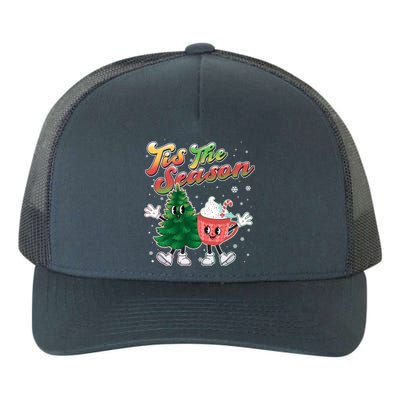 Cute Retro Cartoon Christmas Tis The Season Yupoong Adult 5-Panel Trucker Hat