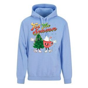 Cute Retro Cartoon Christmas Tis The Season Unisex Surf Hoodie