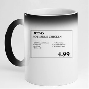 Costco Rotisserie Chicken 11oz Black Color Changing Mug