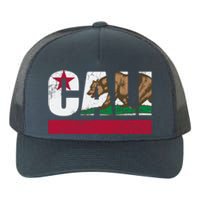 California Republic Cali Flag Vintage Fade Yupoong Adult 5-Panel Trucker Hat