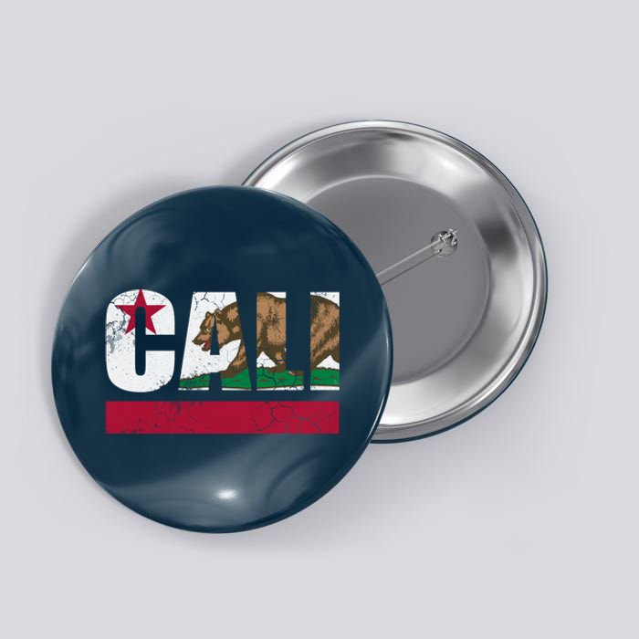 California Republic Cali Flag Vintage Fade Button