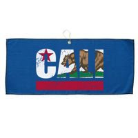 California Republic Cali Flag Vintage Fade Large Microfiber Waffle Golf Towel