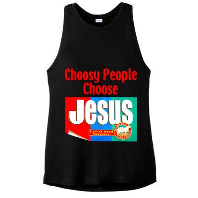 Choosy-People Retro Choose Jesus Christ Choose Jesus  Ladies PosiCharge Tri-Blend Wicking Tank