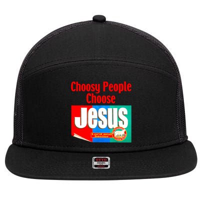 Choosy-People Retro Choose Jesus Christ Choose Jesus  7 Panel Mesh Trucker Snapback Hat