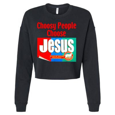 Choosy-People Retro Choose Jesus Christ Choose Jesus  Cropped Pullover Crew