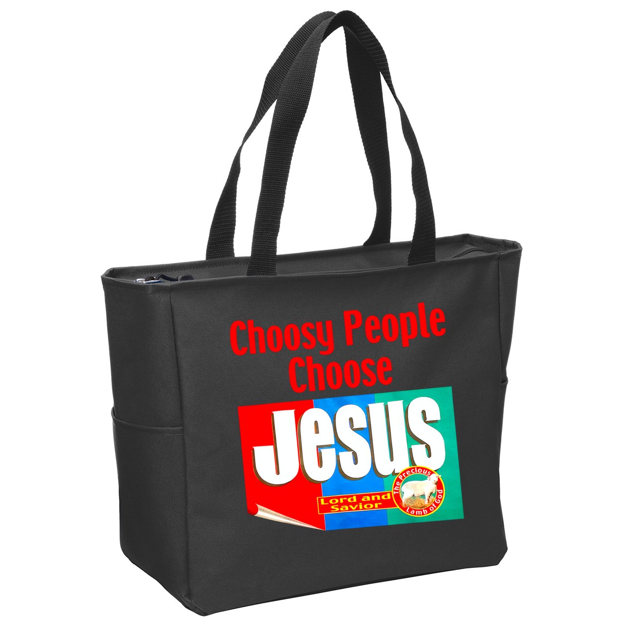 Choosy-People Retro Choose Jesus Christ Choose Jesus  Zip Tote Bag