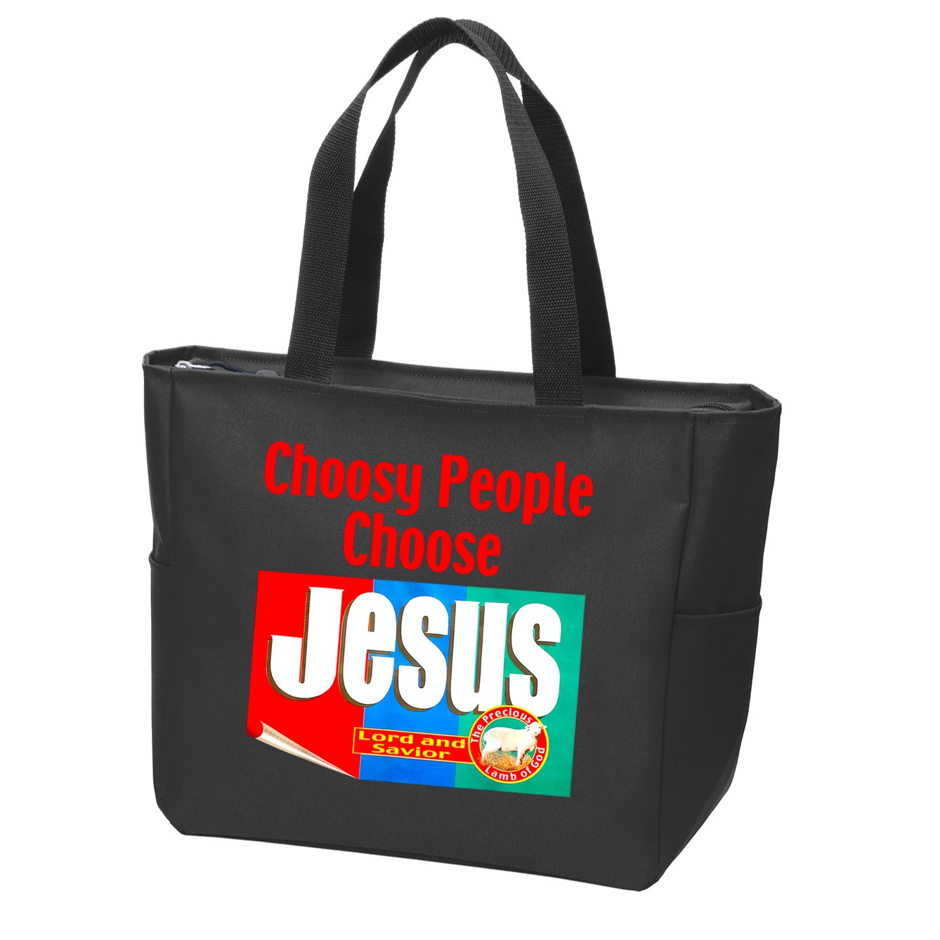 Choosy-People Retro Choose Jesus Christ Choose Jesus  Zip Tote Bag