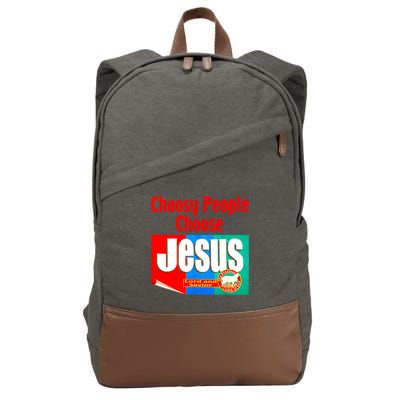 Choosy-People Retro Choose Jesus Christ Choose Jesus  Cotton Canvas Backpack