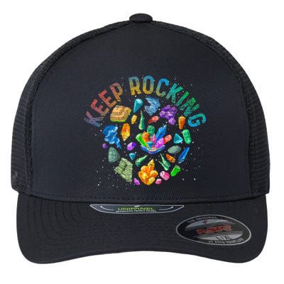 Colorful Rock Collector Earth Scientist Funny Geology Flexfit Unipanel Trucker Cap