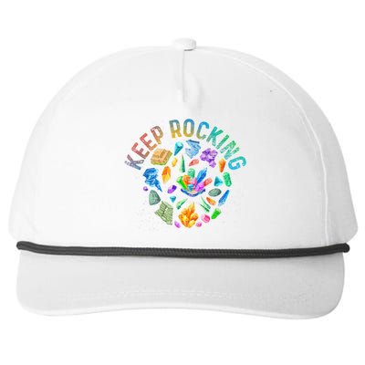 Colorful Rock Collector Earth Scientist Funny Geology Snapback Five-Panel Rope Hat