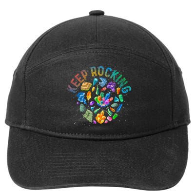 Colorful Rock Collector Earth Scientist Funny Geology 7-Panel Snapback Hat