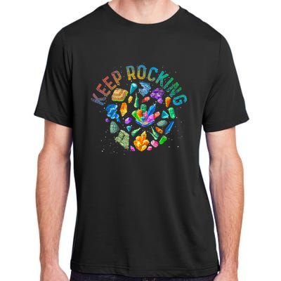 Colorful Rock Collector Earth Scientist Funny Geology Adult ChromaSoft Performance T-Shirt