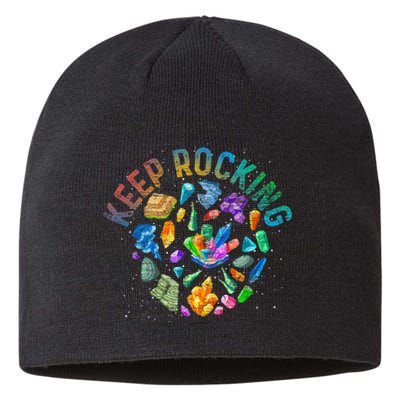 Colorful Rock Collector Earth Scientist Funny Geology Sustainable Beanie