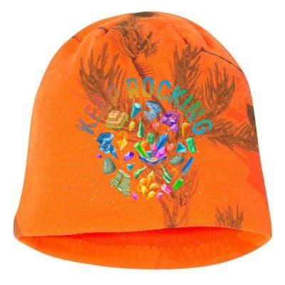 Colorful Rock Collector Earth Scientist Funny Geology Kati - Camo Knit Beanie