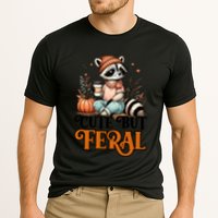 Coffee Raccoon Cute But Feral Autumn Design Gift Cooling Performance Crew T-Shirt