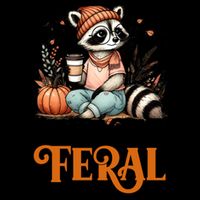 Coffee Raccoon Cute But Feral Autumn Design Gift Cooling Performance Crew T-Shirt