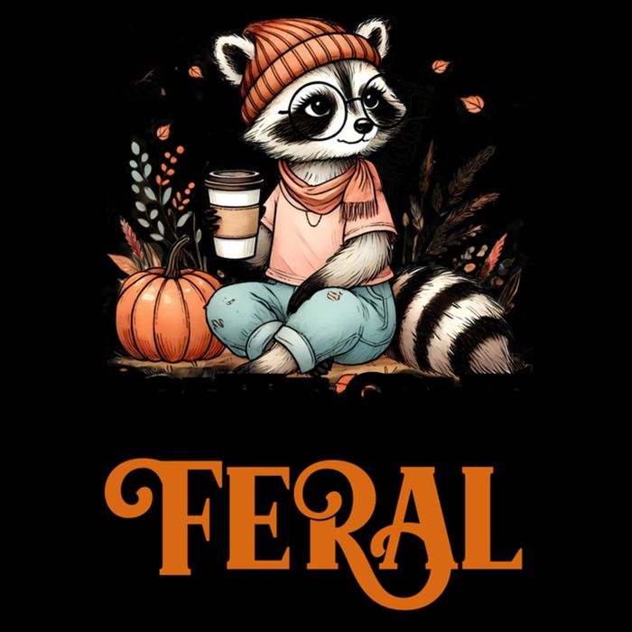 Coffee Raccoon Cute But Feral Autumn Design Gift Cooling Performance Crew T-Shirt