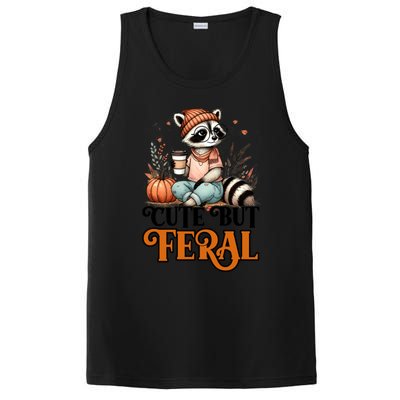 Coffee Raccoon Cute But Feral Autumn Design Gift PosiCharge Competitor Tank